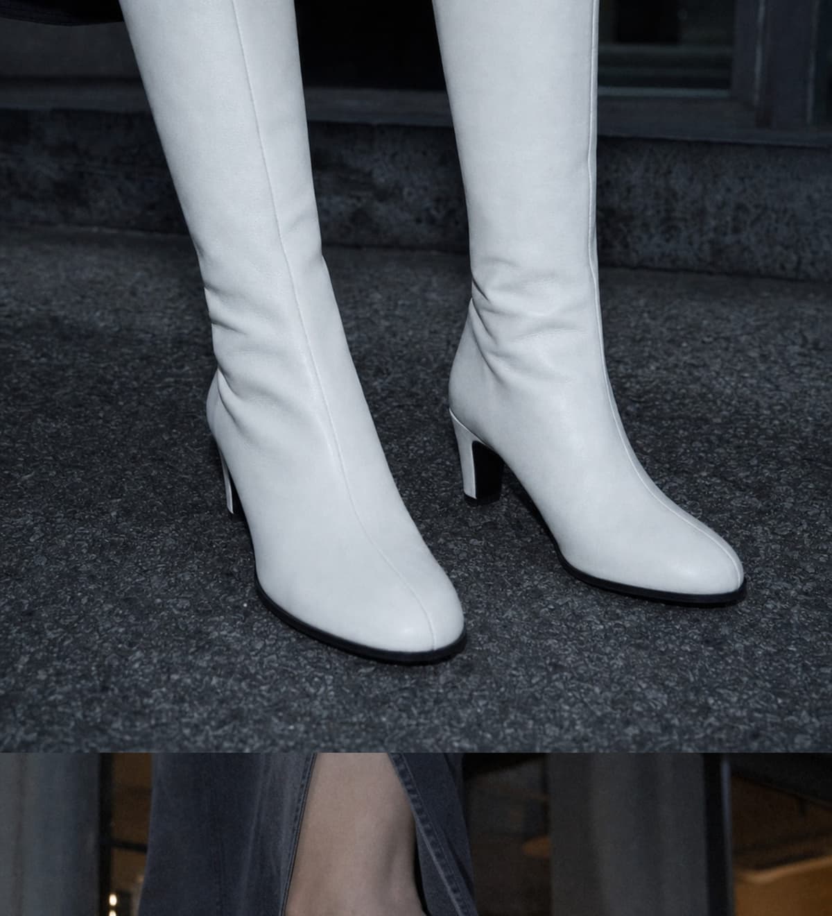 Classic Calf Boots Ivory 상세