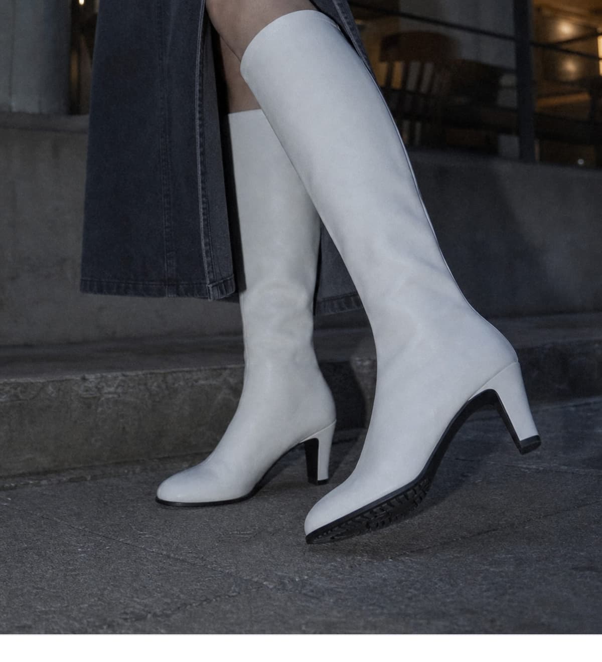 Classic Calf Boots Ivory 상세