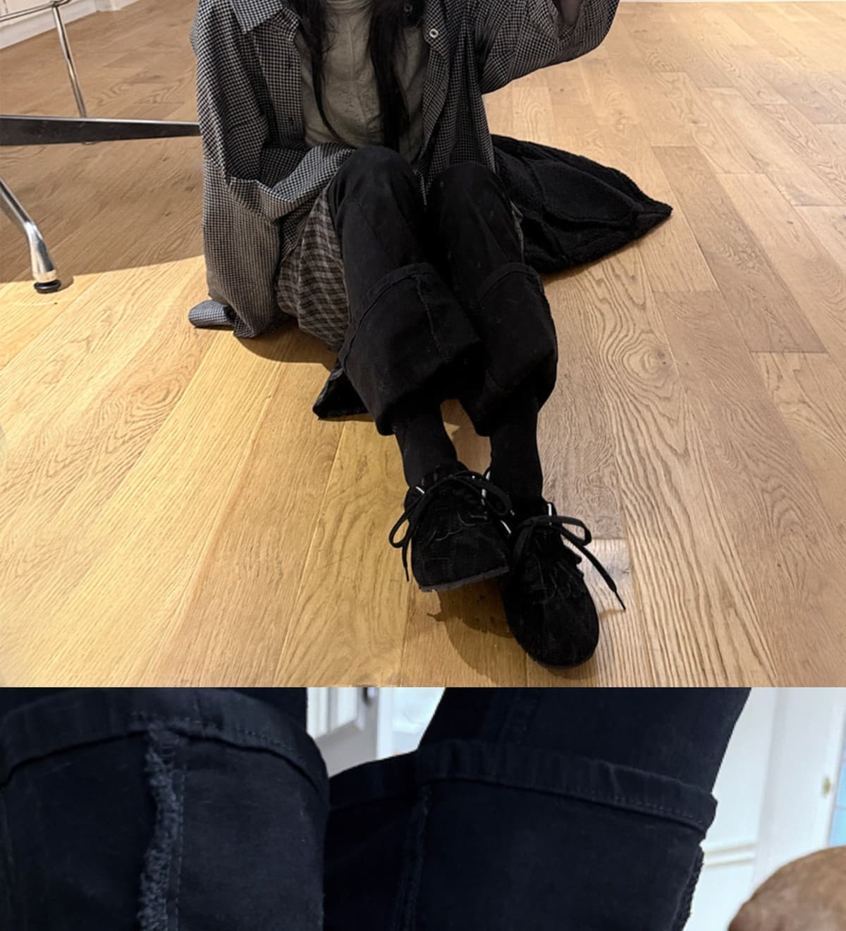 Essential Fringe Moccasin Black 상세