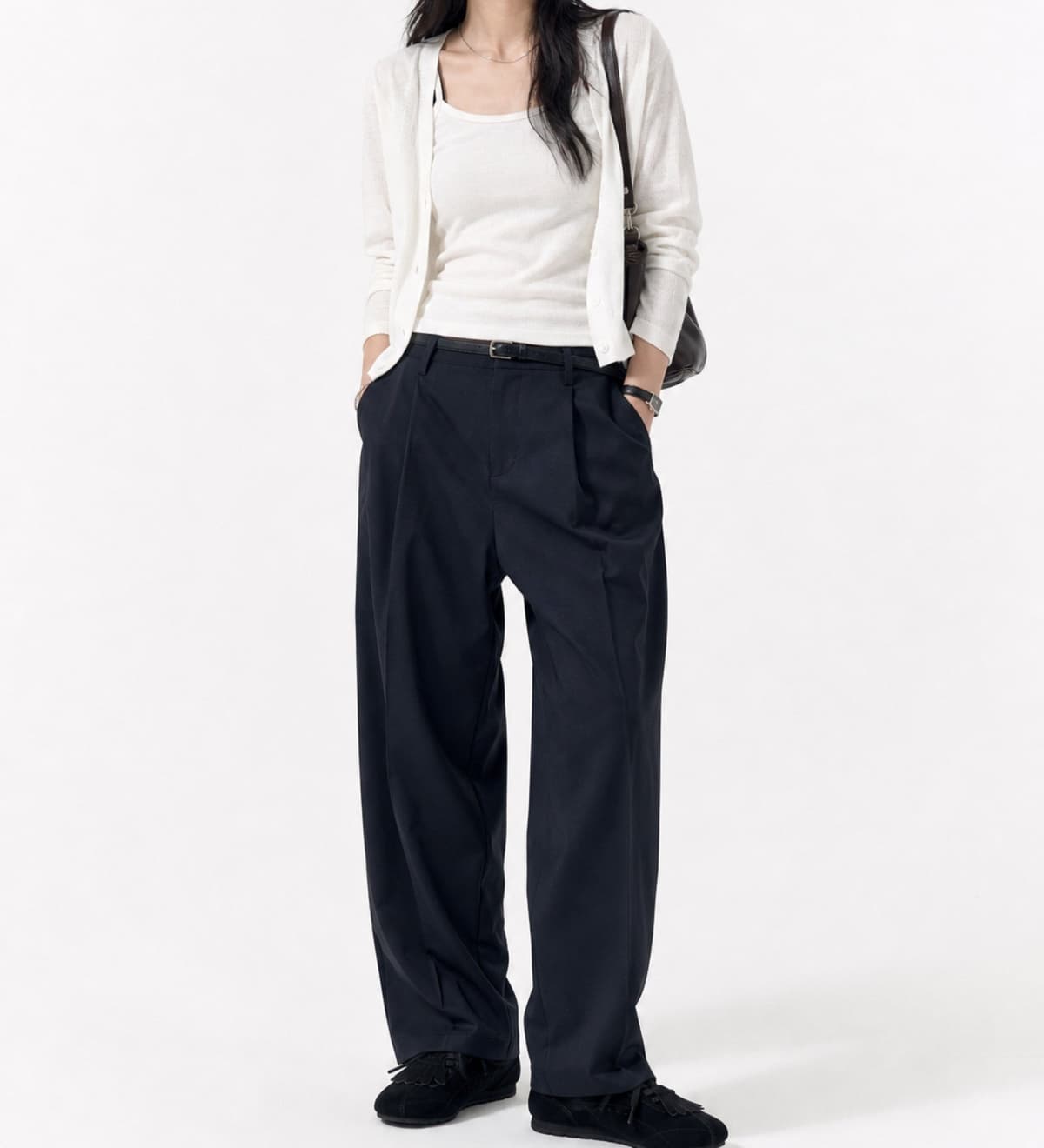 Essential Fringe Moccasin Black 상세