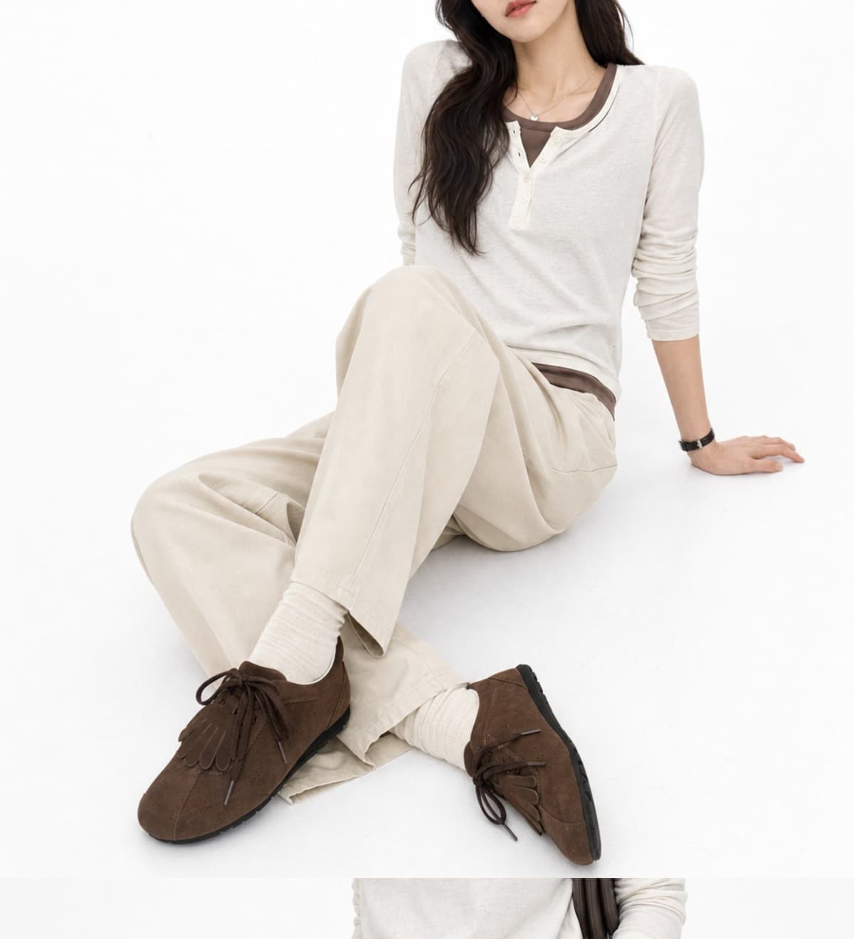 Essential Fringe Moccasin Brown 상세