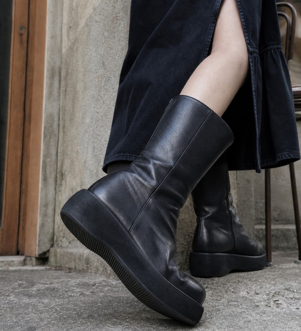 Origin Platform Boots Black 상세