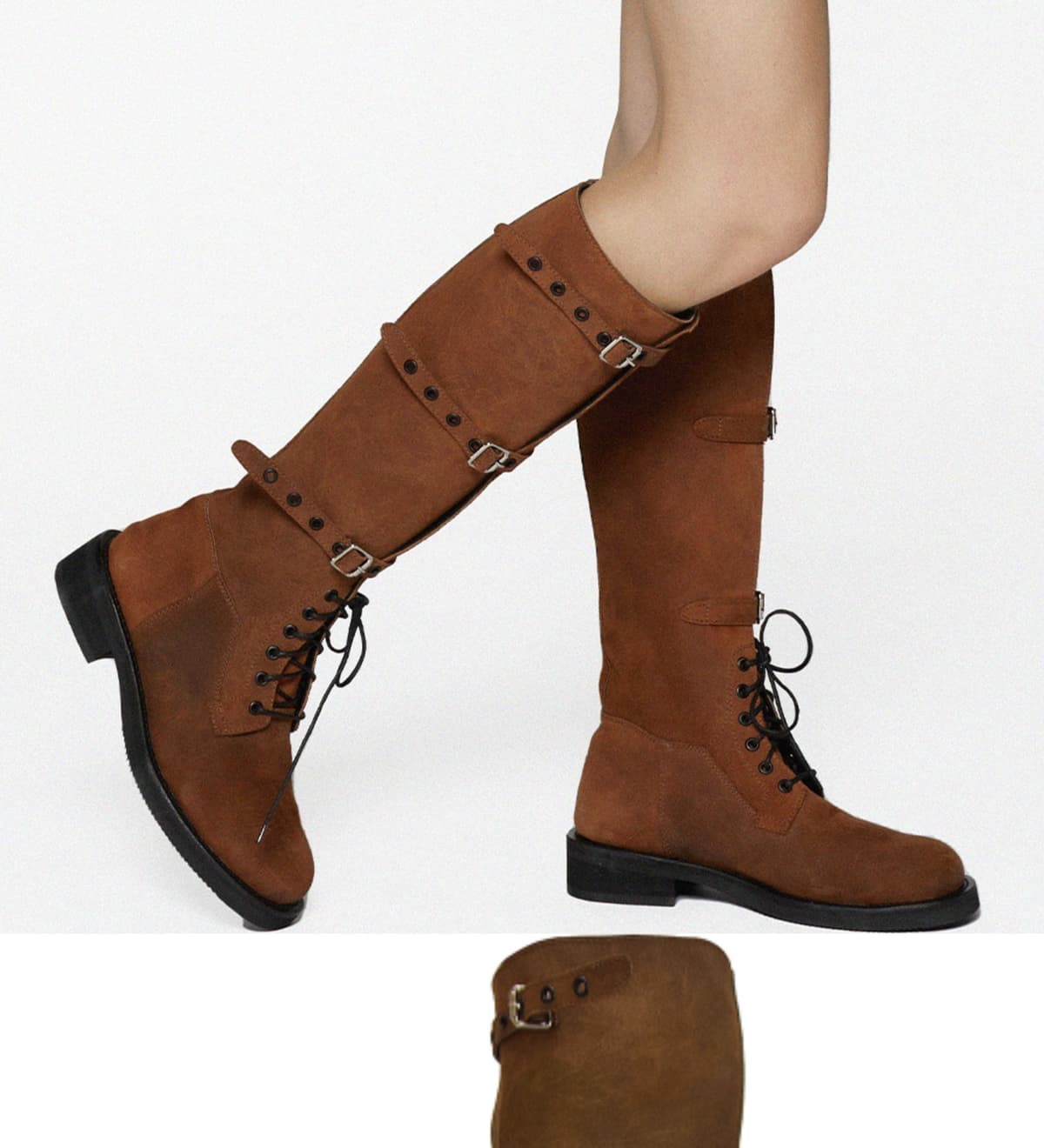 Origin Step Strap Boots Brown 상세