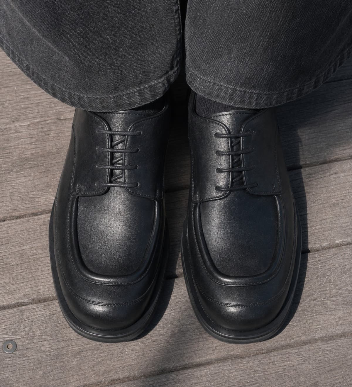 Square Apron Derby Blacknoir17 상세