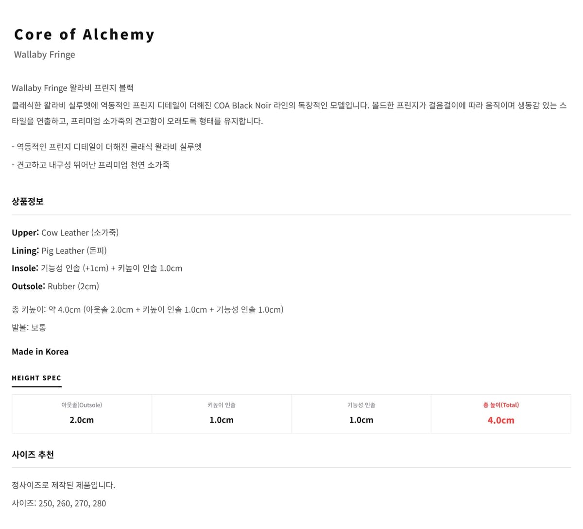 Wallaby Fringe 상세